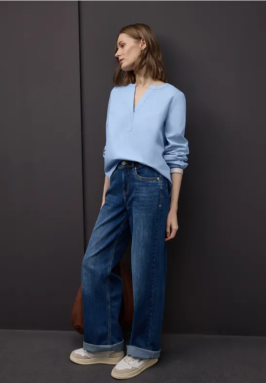 Tunika mit Tapedetails original blue