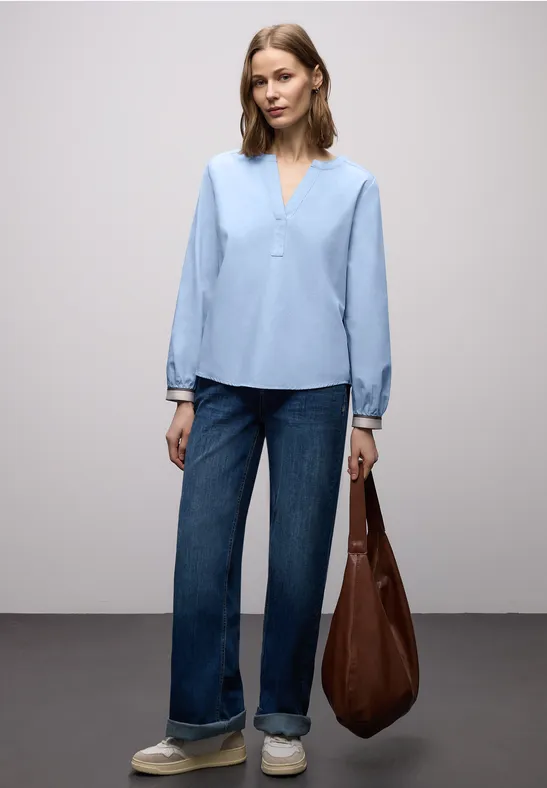 Tunika mit Tapedetails original blue