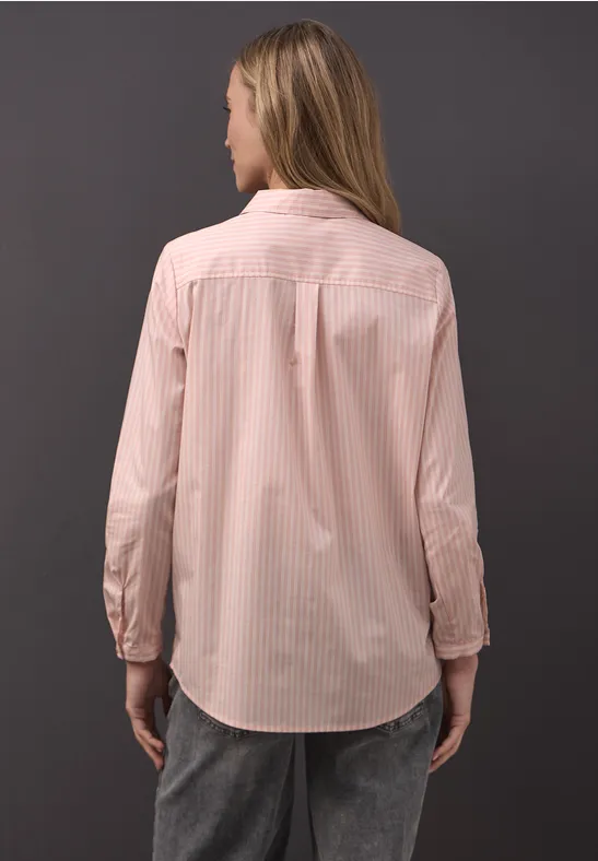 Blouse d'affaires rayée faded rose