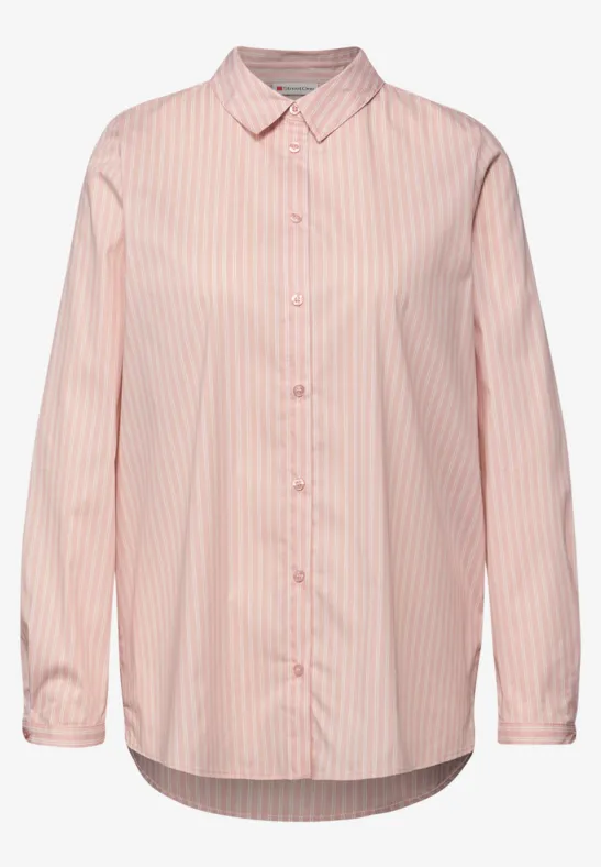 Blouse d'affaires rayée faded rose