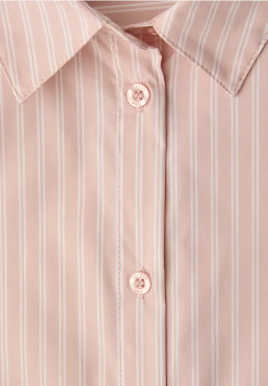 Blouse d'affaires rayée faded rose