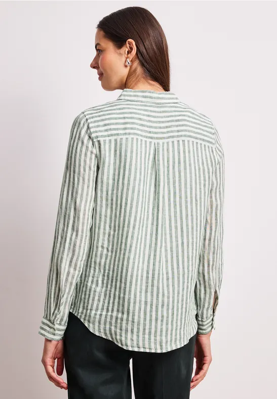 Linnen overhemd met lange mouwen bound green