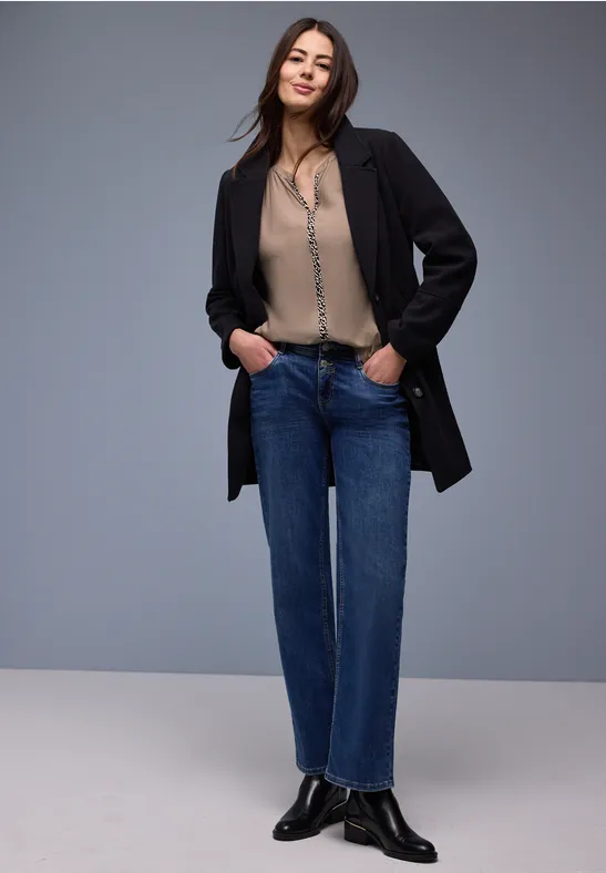 Tunika mit Tape-Details light terra mocha