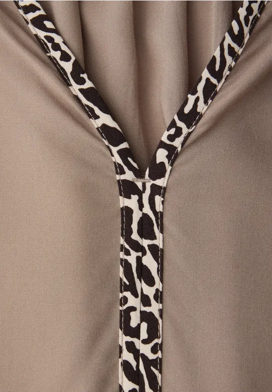 Tunika mit Tape-Details light terra mocha