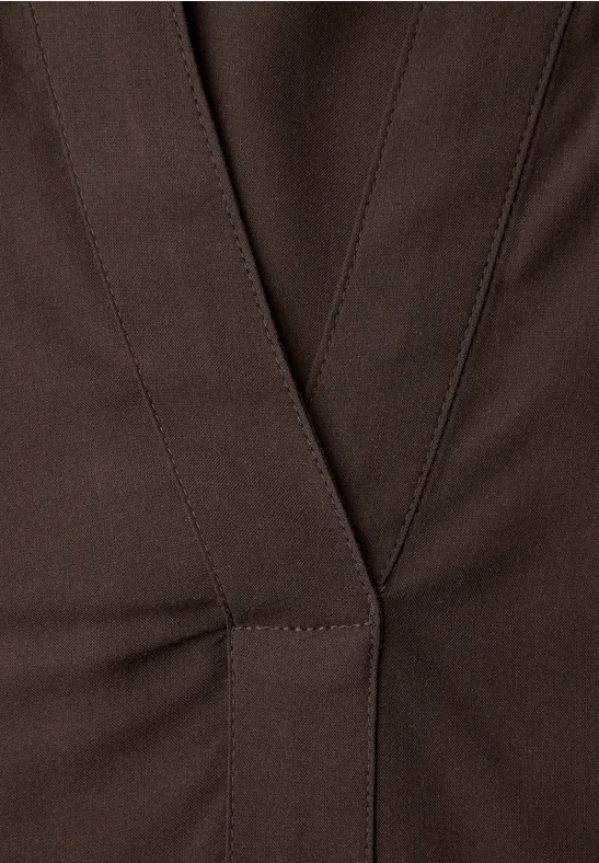 Tunika in Unifarbe molten earth