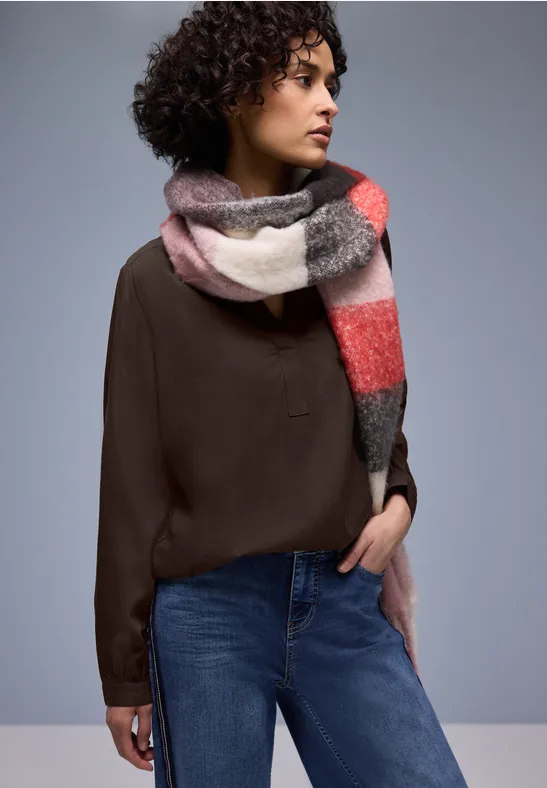 Tunika in Unifarbe molten earth