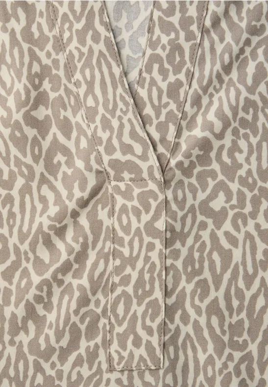 Gemusterte Tunika light terra mocha