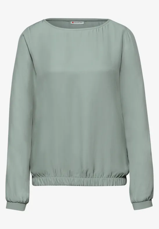 Blouse met elastische zoom dark mint green