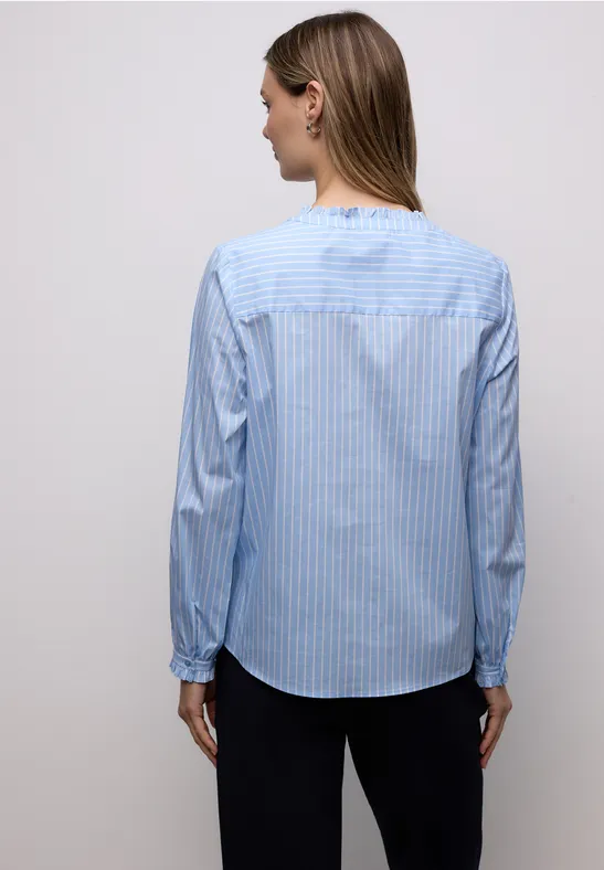 Streifen Bluse mit Rüschen original blue