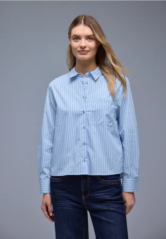 Gestreifte Hemdbluse original blue