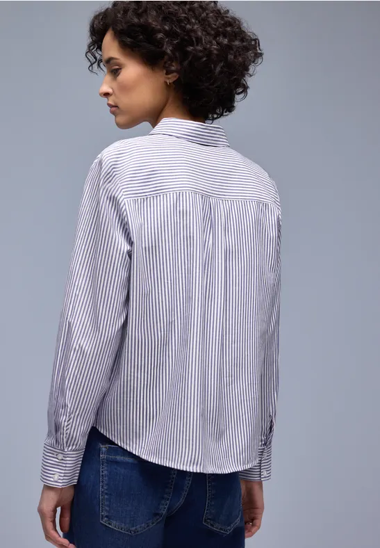 Gestreifte Hemdbluse original blue