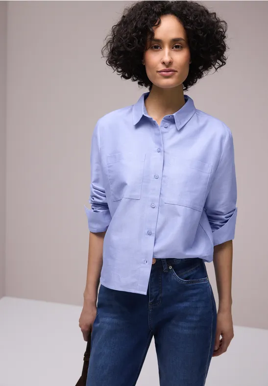 Hemdbluse mit Brusttaschen original blue