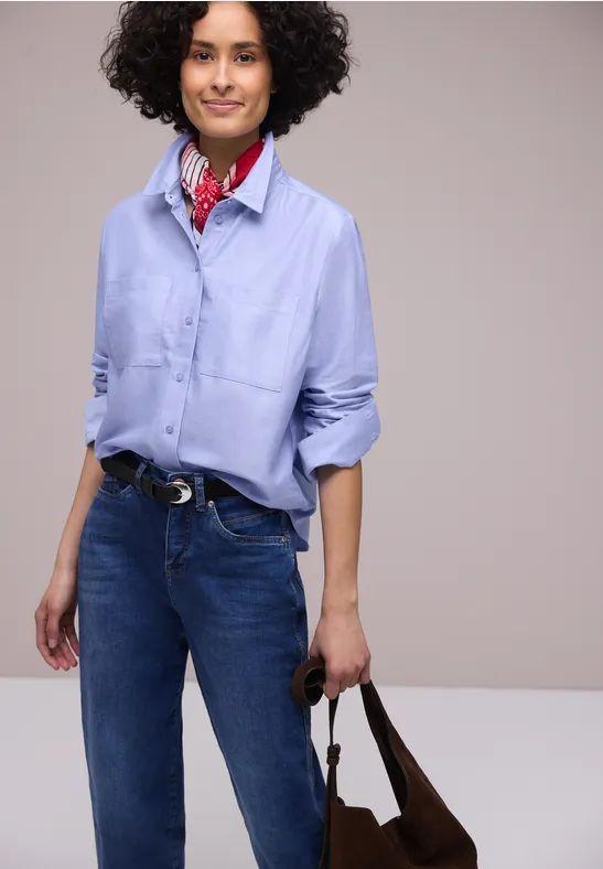Hemdbluse mit Brusttaschen original blue