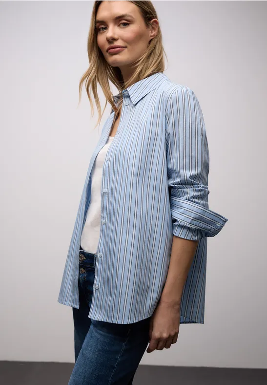 Gestreifte Hemdbluse original blue