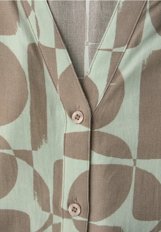 Blouse avec détail smocké pale mint green