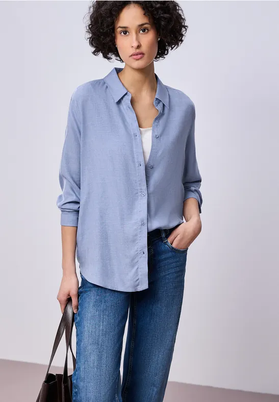 Chemisier avec détails de taille bonnet blue mel.