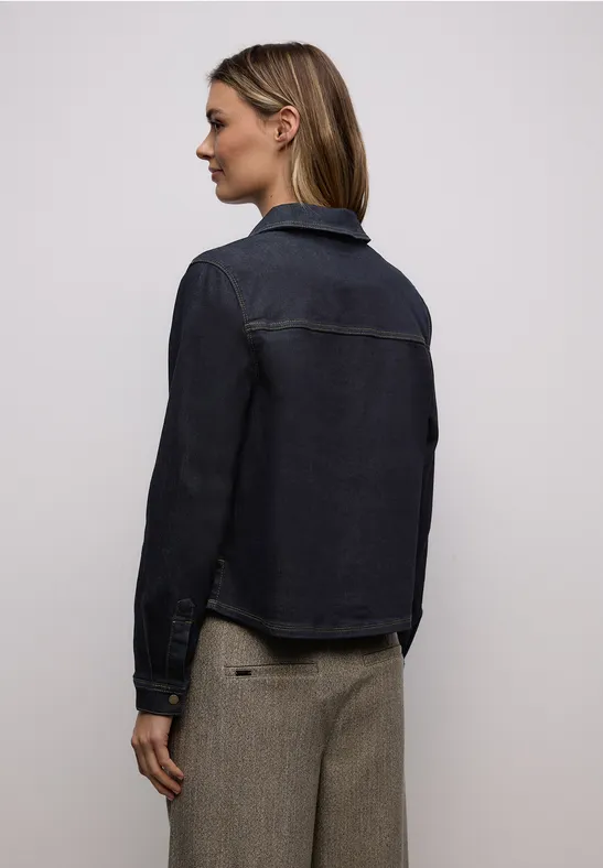 Denim overhemd blouse Rinse Blue washed