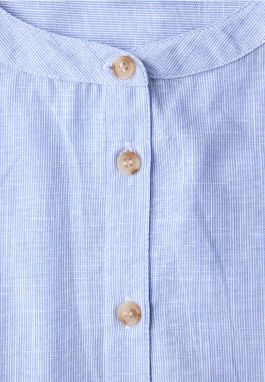 3/4-Arm Bluse in Chambray Qualität original blue