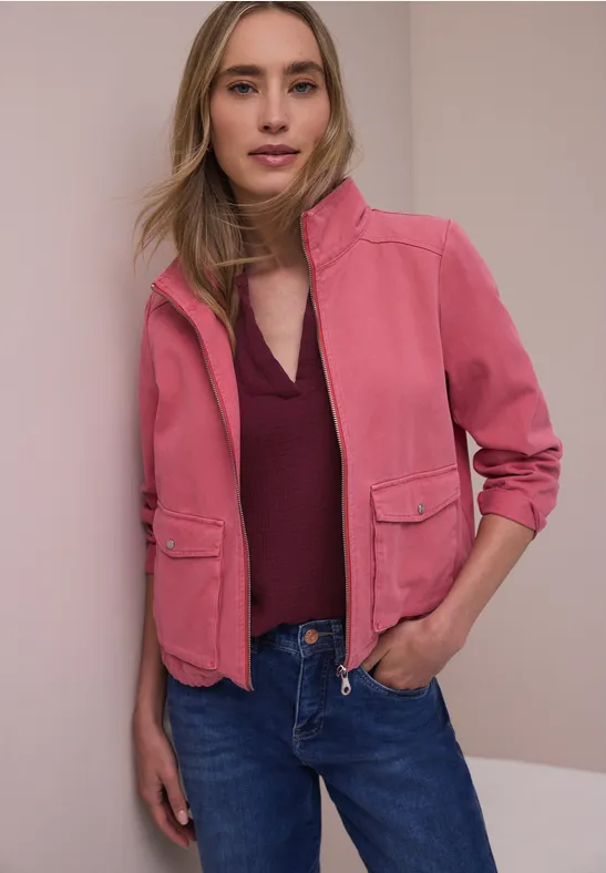 Blouse à manches courtes en qualité mousseline truffle red