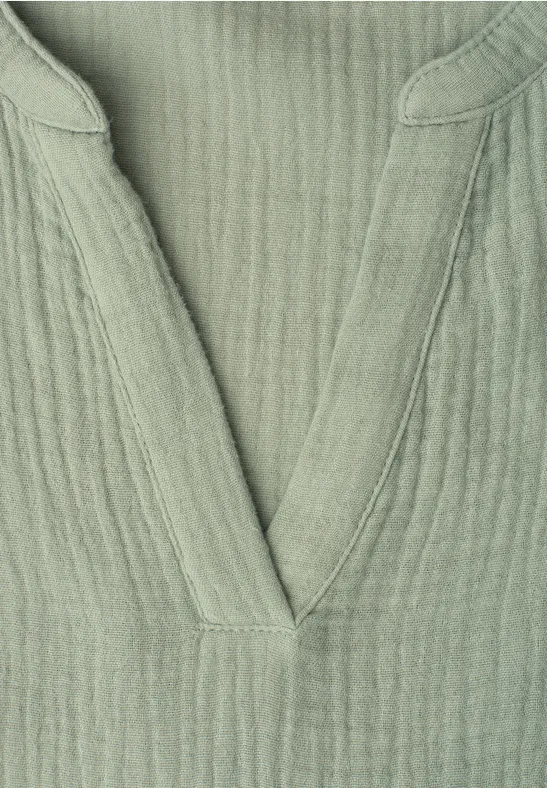 Blouse à manches courtes en qualité mousseline mint leaf