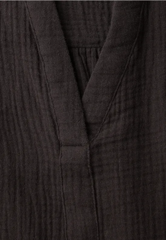 3/4-Arm Bluse in Musselinqualität espresso brown