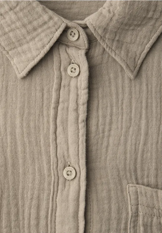 Musselin Hemdbluse timeless beige