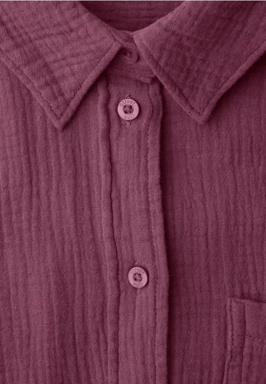 Mousseline overhemd blouse dark clouded blush