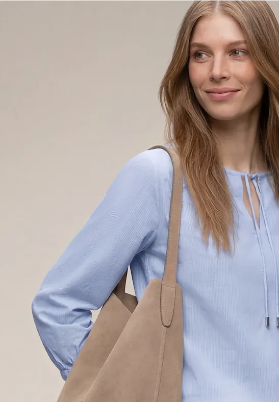 3/4-Arm Bluse mit  Streifen smoked blue