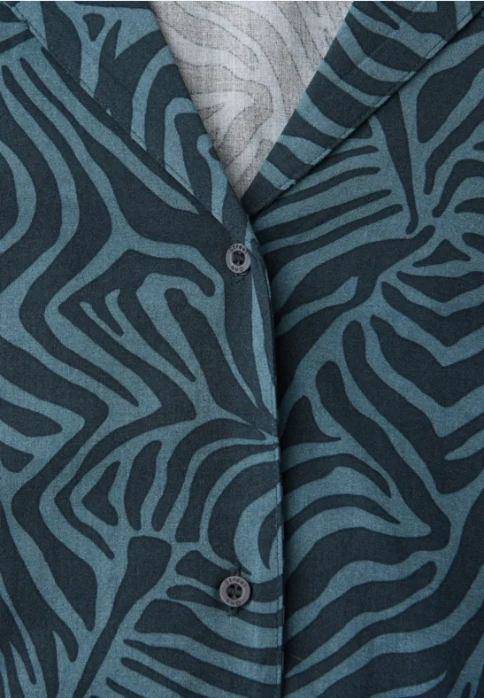 Blouse à manches courtes avec col bowling cool vintage green