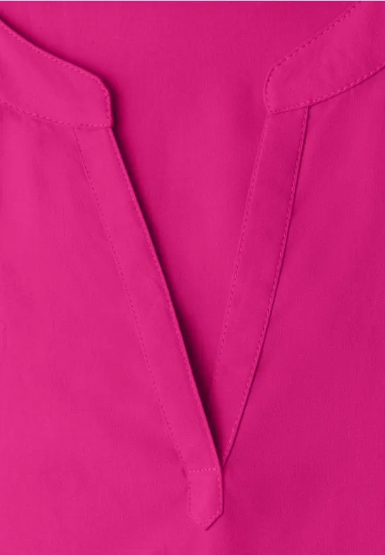 Blouse met losse schouders en gespleten hals magenta dream