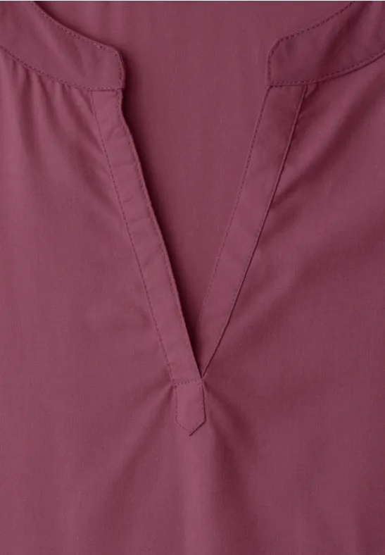 Dropped Shoulder Bluse mit Split Neck dark clouded blush