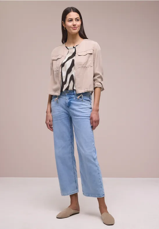 Dropped Shoulder Bluse mit Tapedetails espresso brown