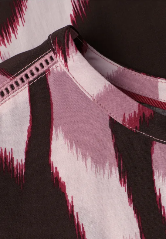 Blouse à épaules tombantes avec bandes décoratifves clouded blush