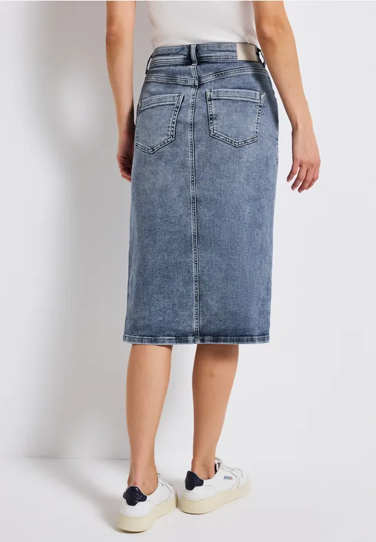 Midi Jeansrock light blue washed
