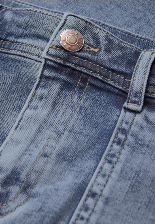 Midi Jeansrock light blue washed