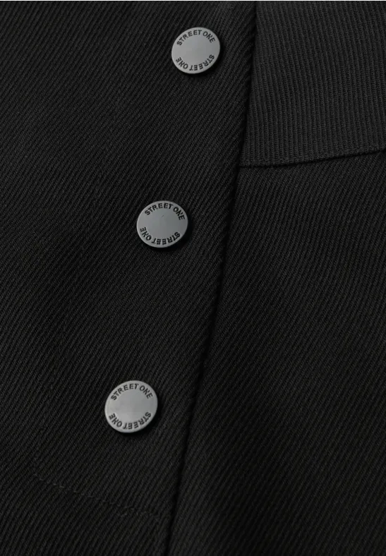 Rock mit Knopfdetail Black
