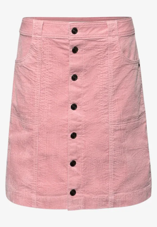 Cordrock mit Knopfleiste powder pink