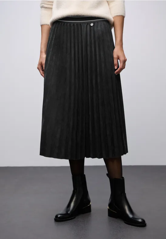 Velours Plissée Rock Black