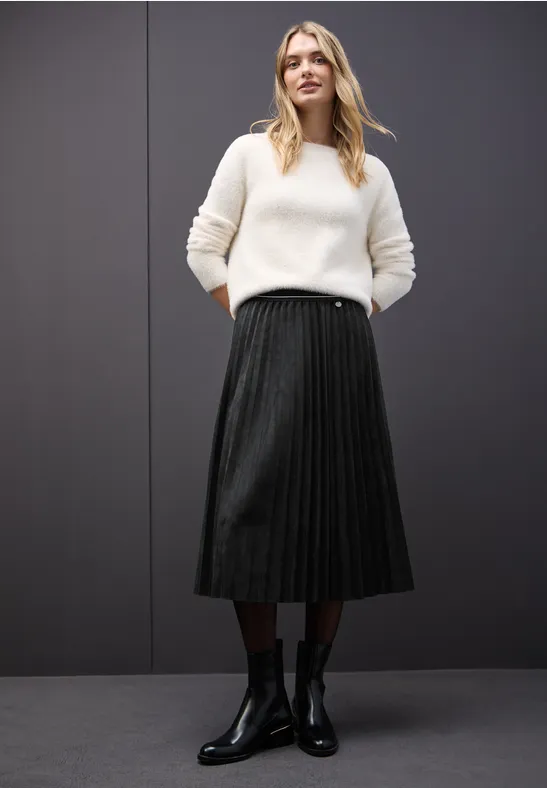 Velours Plissée Rock Black