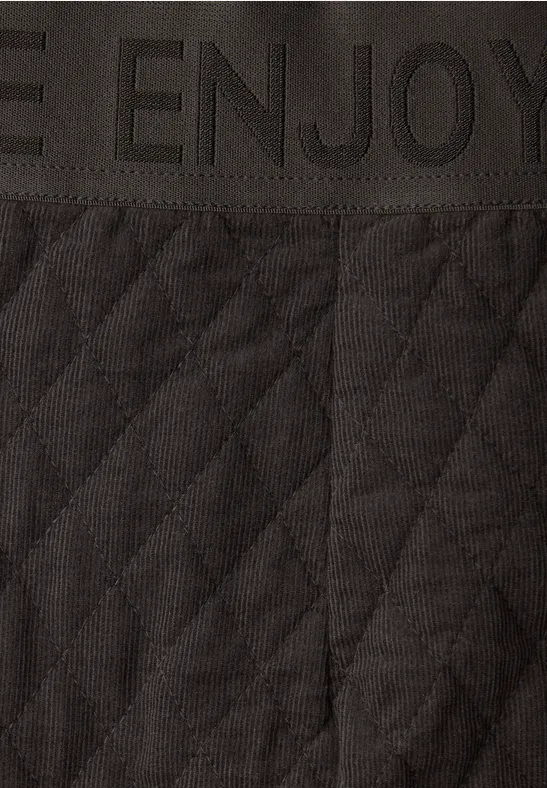 Spódnica z pikowanym wzorem darkest brown