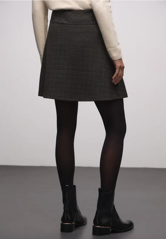 Karierter Rock Black