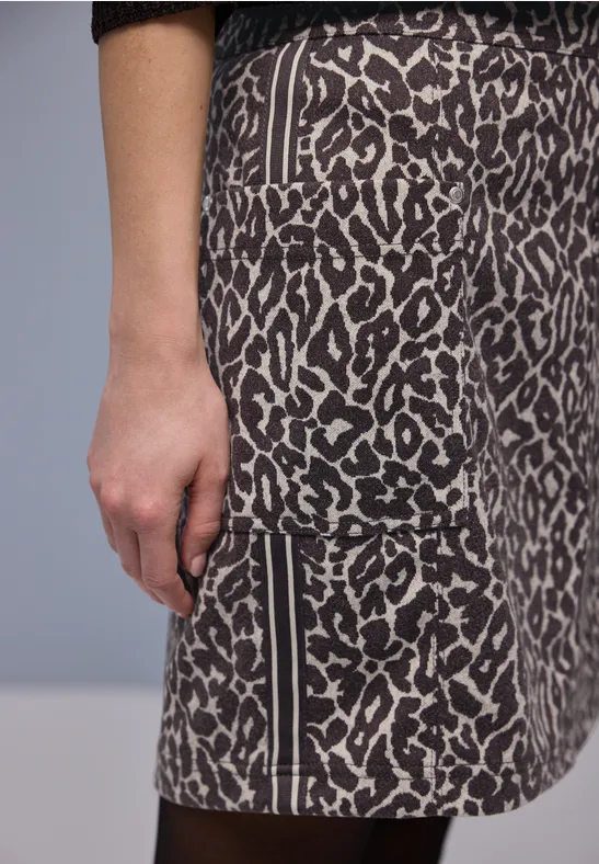 Jupe à motif léopard molten earth