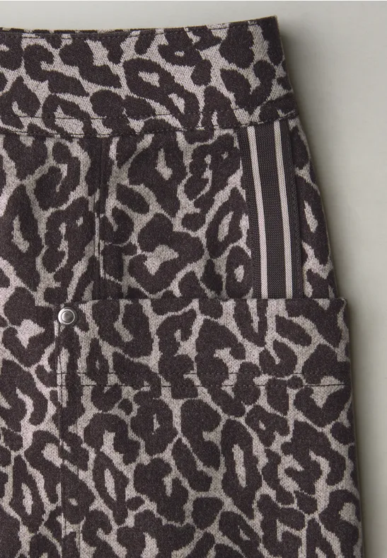 Jupe à motif léopard molten earth