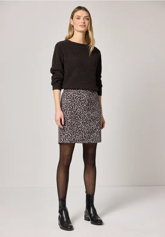 Jupe à motif léopard molten earth