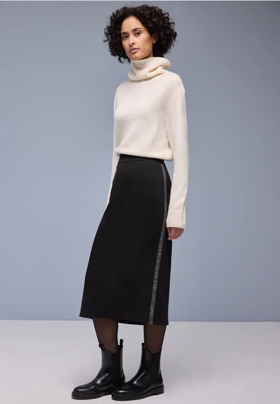 Rok met galonstrepen Black