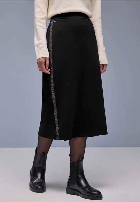 Rok met galonstrepen Black