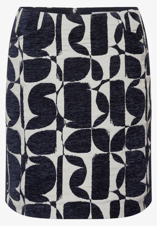 Gemusterter Rock shadowed navy