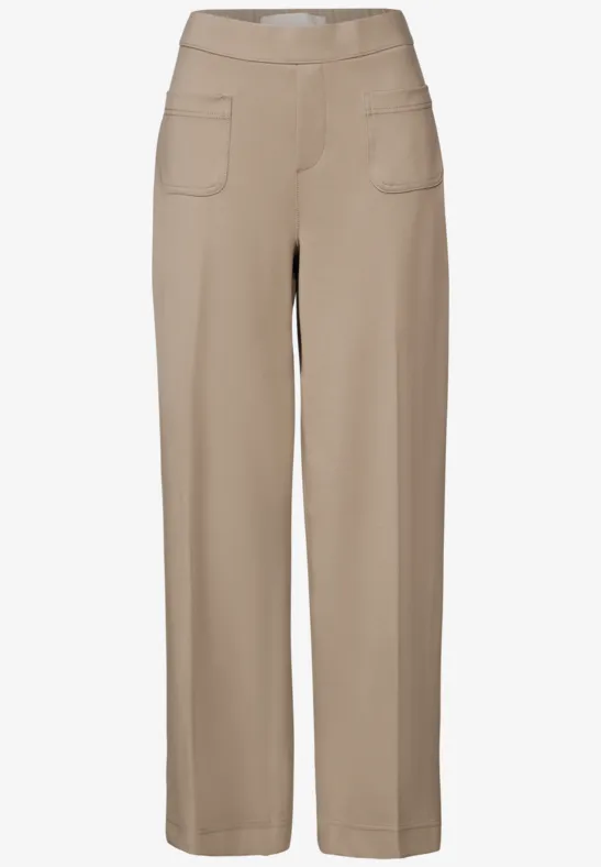 Street One Pantaloni Donna Straight Leg – Modello 3716774, Vita Alta Con Tasche, Qualità Roma Punto