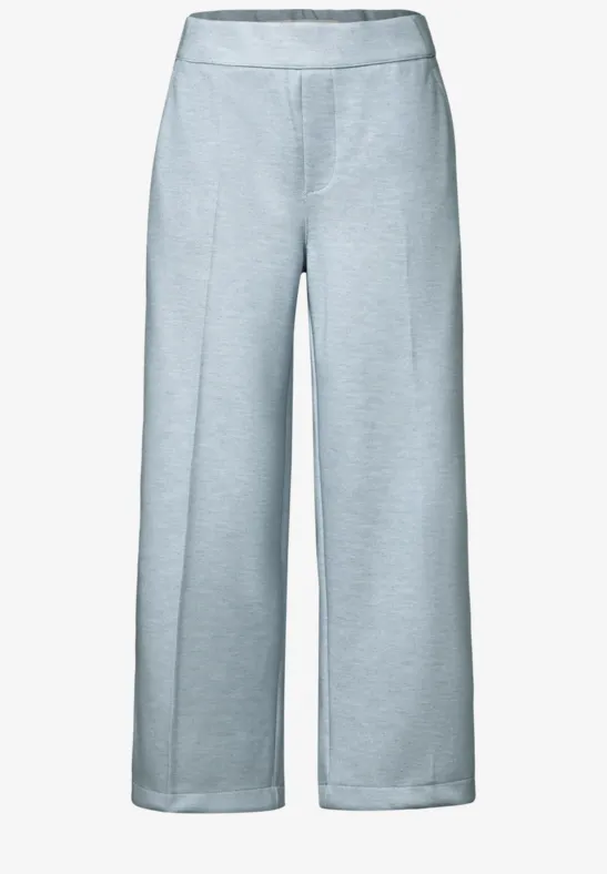 Pantaloni Donna Street One Straight Leg Mélange – Vita Alta, Tasche Laterali, Vestibilità Casual – Lunghezza Gamba 66 Cm