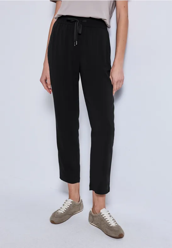 STREET ONE Loose Fit Broek Voor Dames In Zwart BONNY STREET ONE STREET ONE Loose Fit Broek Voor Dames In Zwart BONNY STREET ONE